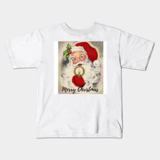 retro vintage pink santa claus Kids T-Shirt